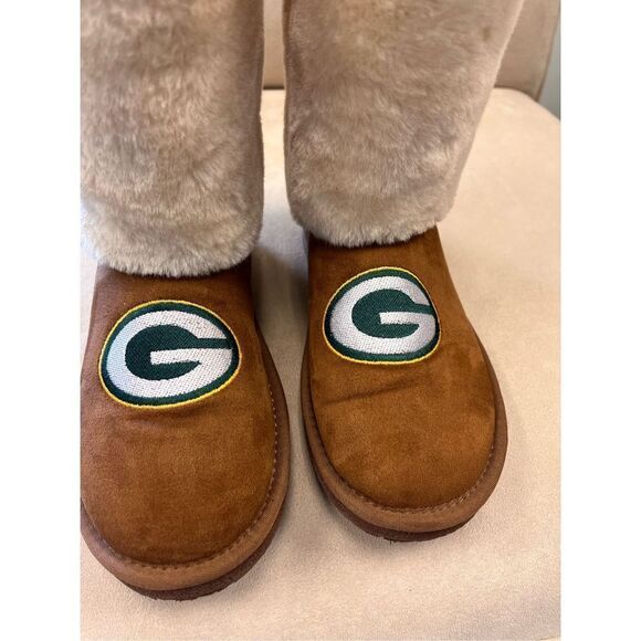 Green Bay Packers Faux Suede & Shearling Boots sz 6 NWOT - Picture 3 of 6